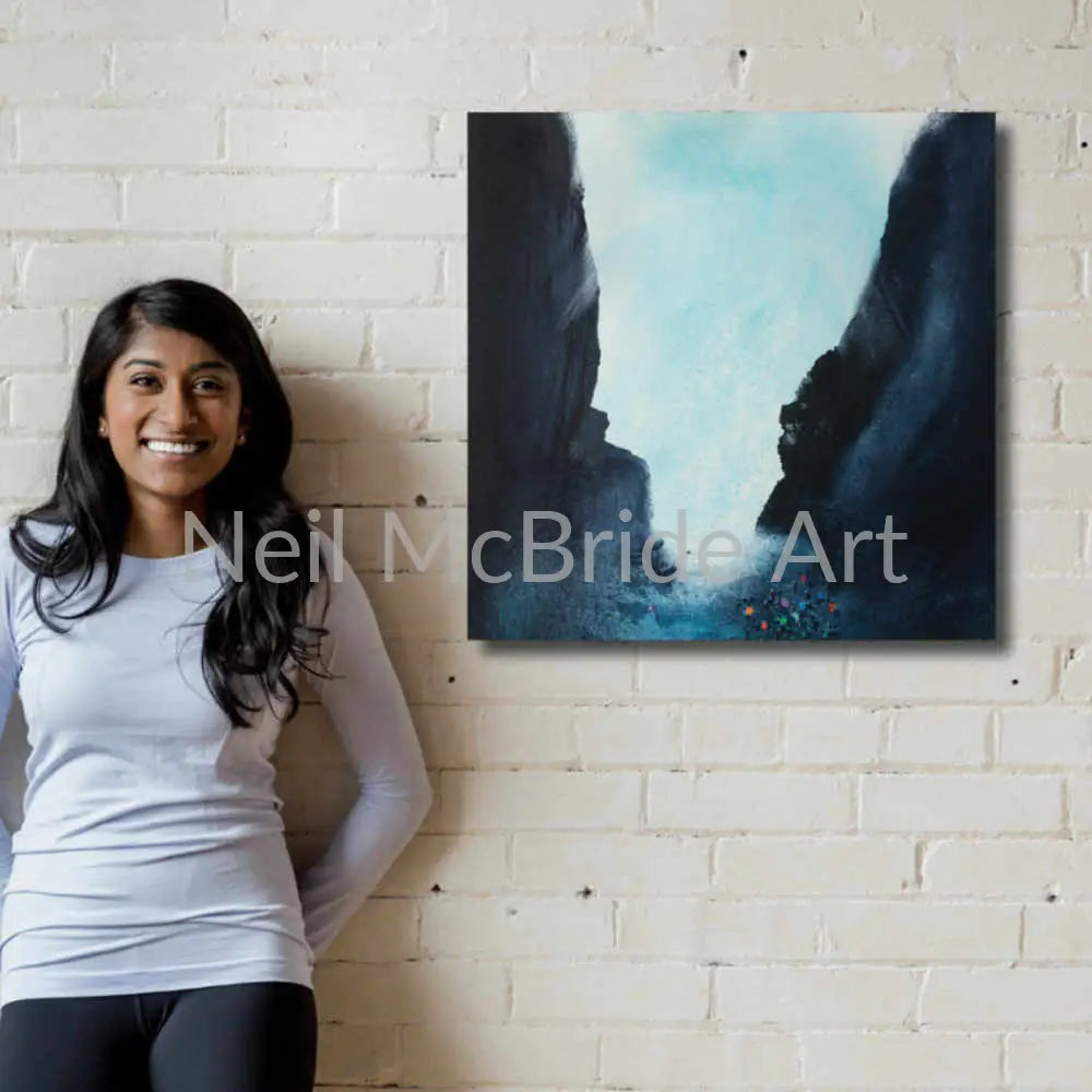 Another original painting on display from the studio of Yorkshire landscape artist Neil McBride.
