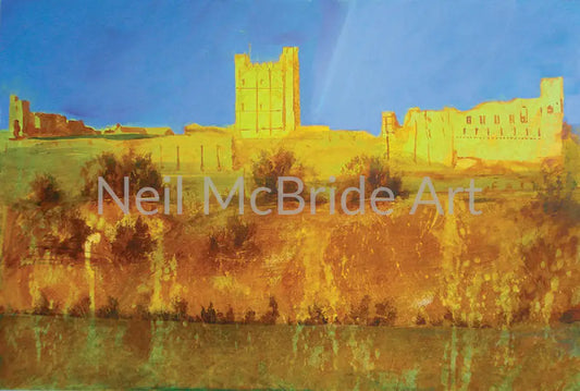 Paper prints of Richmond castle in gold. © Neil McBride 2019