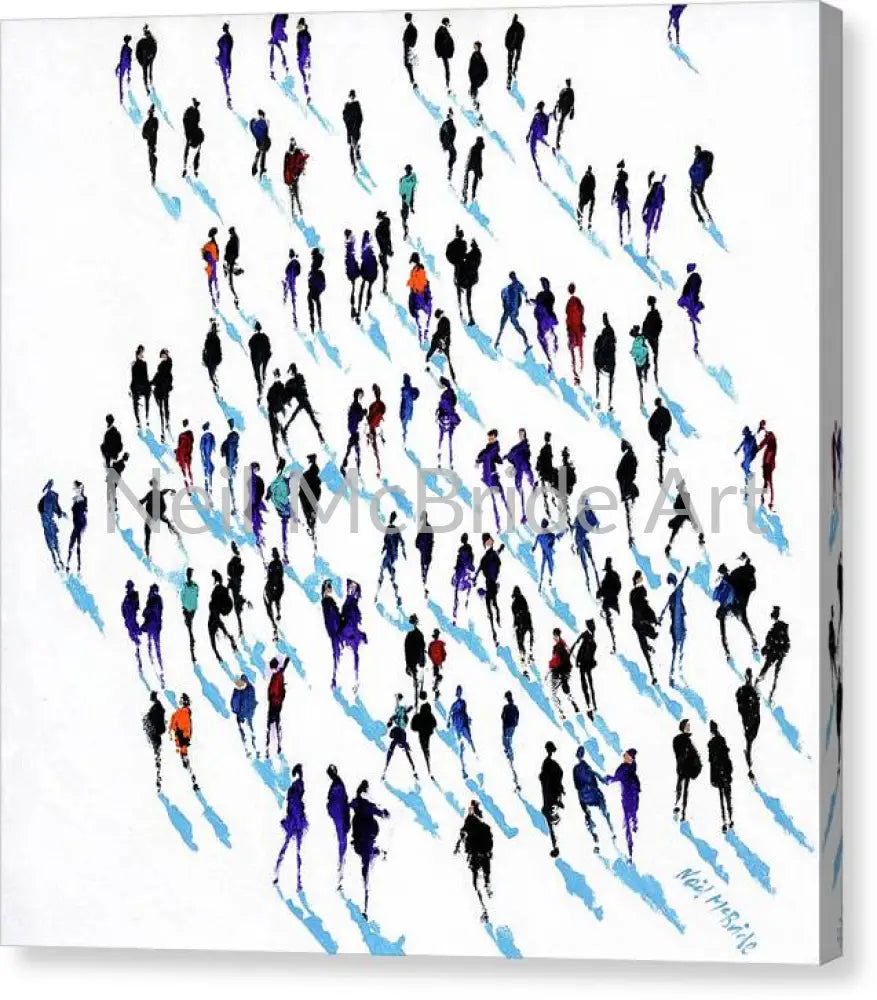 Shadows Know No Caste Canvas Print 16’’ x 16’’ / Mirrored / Glossy Canvas Print