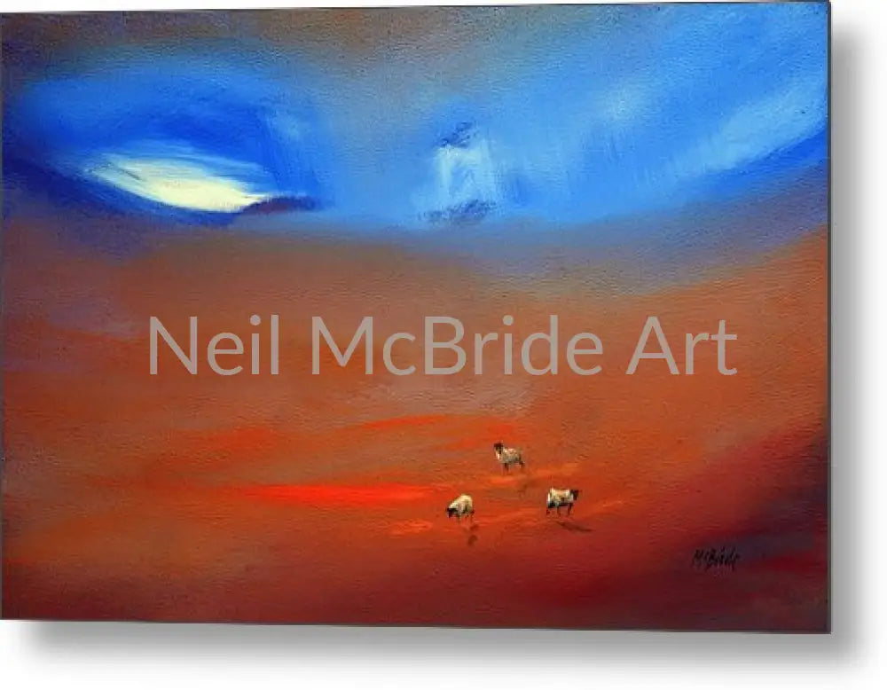 Storm Brewing is an expressive landscape artwork available as metal prints reproduced from a landscape painting inspired by the North York Moors © Neil McBride 2019
