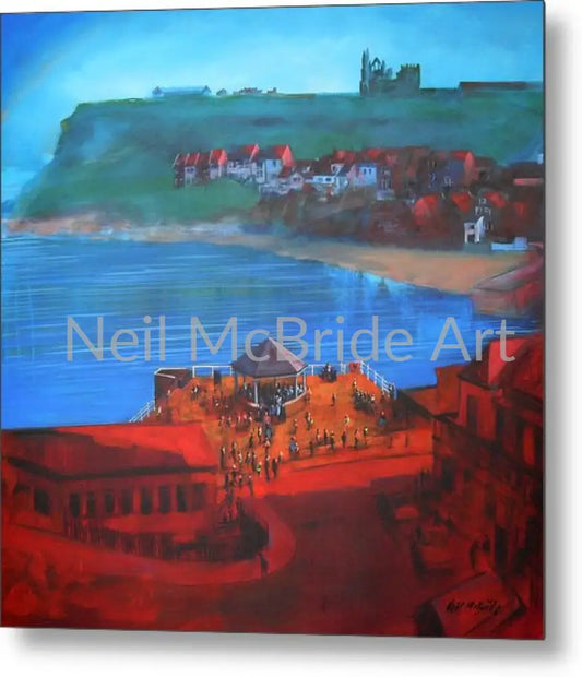 Whitby Bandstand And Smokehouses coastal landscape art prints on Metal © Neil McBride 2019