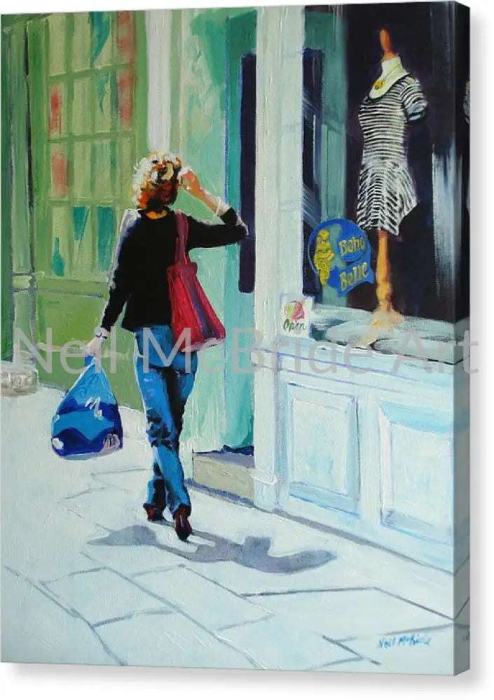 Window Shopping Canvas Print 15.750’’ x 20.000’’ / Mirrored / Glossy Canvas Print