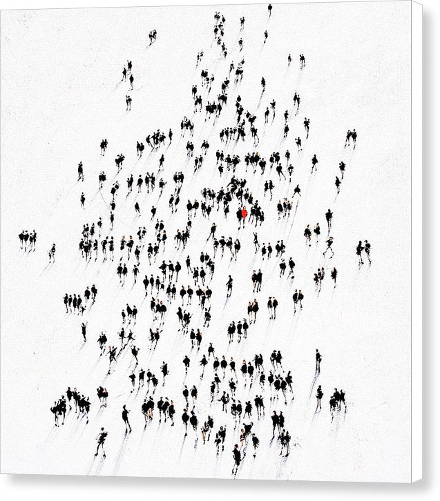 Alone In A Crowd - Canvas Prints by Neil McBride Art
