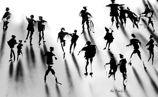 Big Art Paper Prints  featuring a crowd of people in a strong light © Neil McBride 2021
