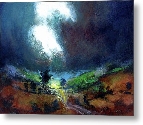 Burst of Light on a landscape art print on metal by artist Neil McBride