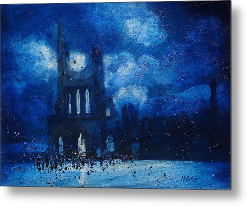 Byland Abbey gathering captured on stylish metal art prints by Neil McBride