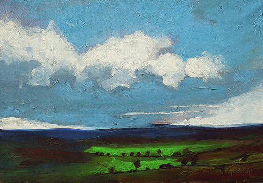 Cloud changes in a North Yorkshire landscape by artist Neil McBride