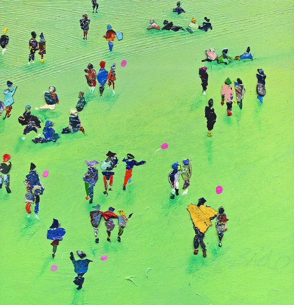 Chasing The Pink Balloon - Art Prints on paper by Neil McBride Art
