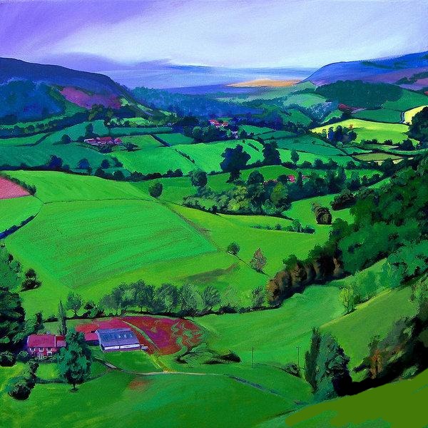 One of the finest views of Yorkshire with its Patchwork of green fields and hedgerows now available as Art Prints on paper from the studio of Neil McBride