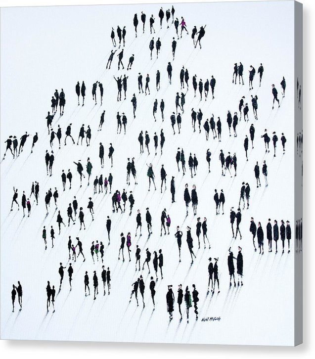 Canvas prints featuring a crowd of people forming a queue. © Neil McBride 2020