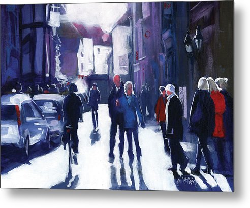 This bangin' metal print features a  crowd of people backlit by the sun on Goodramgate in York.  Neil McBride 2023
