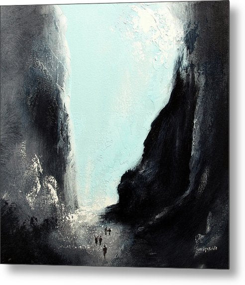 Metal prints wall art titled Gorge. A landscape painting by © Neil McBride 2025