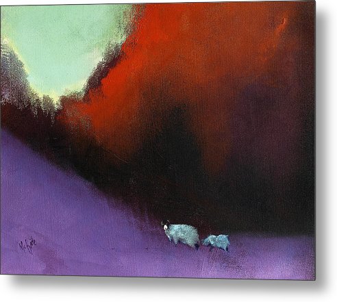 Heathland Sheep - Metal Print