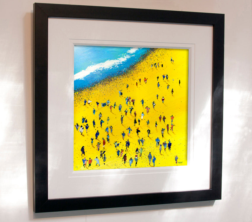 Beach Bums, framed original painting on board - Neil McBride Art