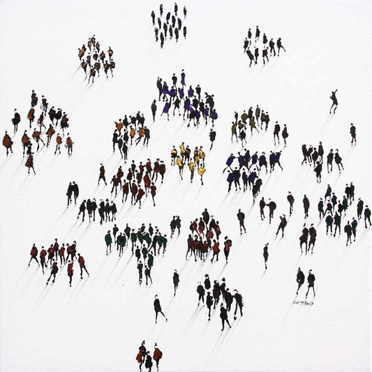 Crowd art like this canvas by Neil McBride are really sought after.