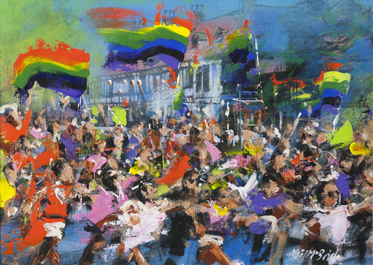 Gay Pride and Diversity - Original framed painting from the studio of Neil McBride. © Neil McBride 2018