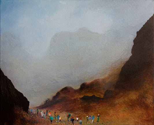 Harrison Stickle - framed original landscape painting of the lake district - Neil McBride Art