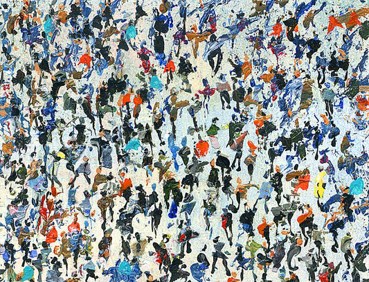 Crowds art titled Life's a Blur © Neil McBride 2019. #artistsupportpledge