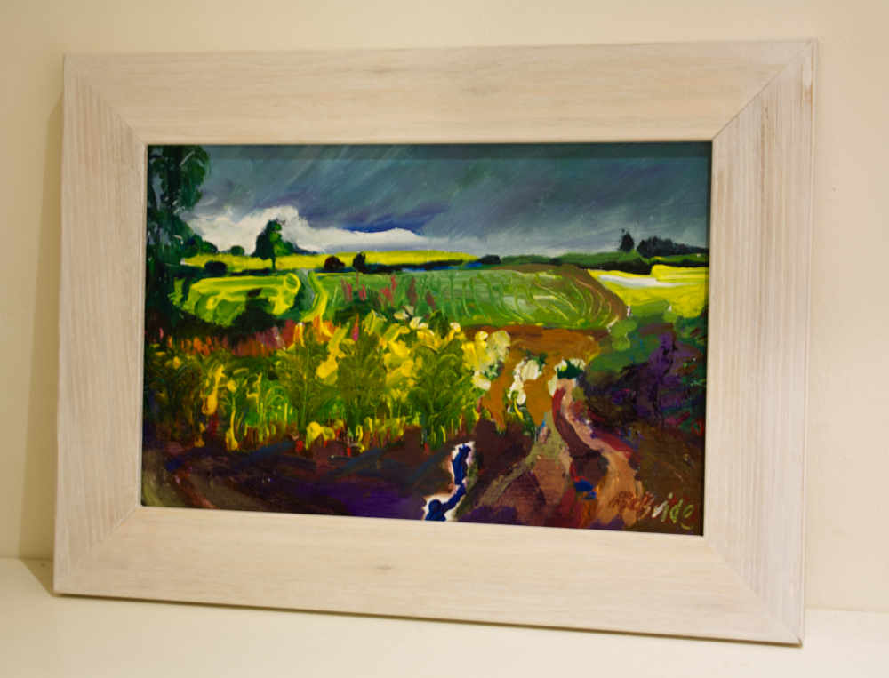 Newburgh Yorkshire landscape Study framed painting by Neil McBride