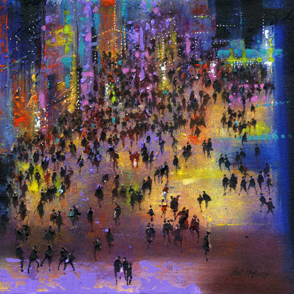 Out On The Town and making memories captured in this original framed painting by Neil McBride