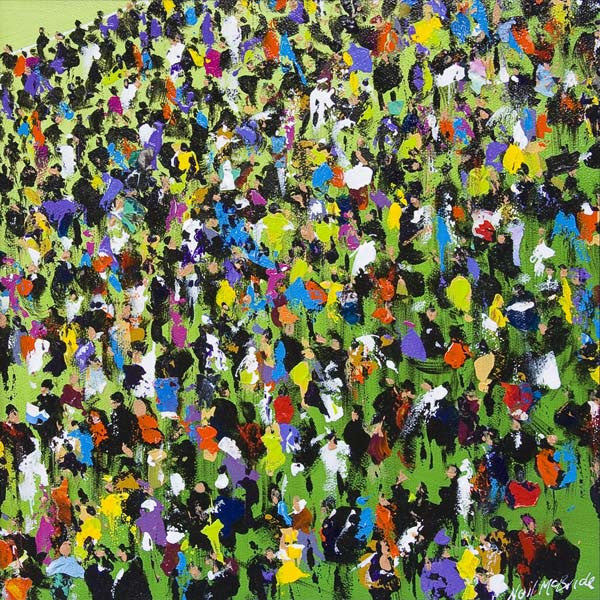 Horse Race Meeting with Arabs - Original artwork by British Visual Artist Neil McBride - Neil McBride Art