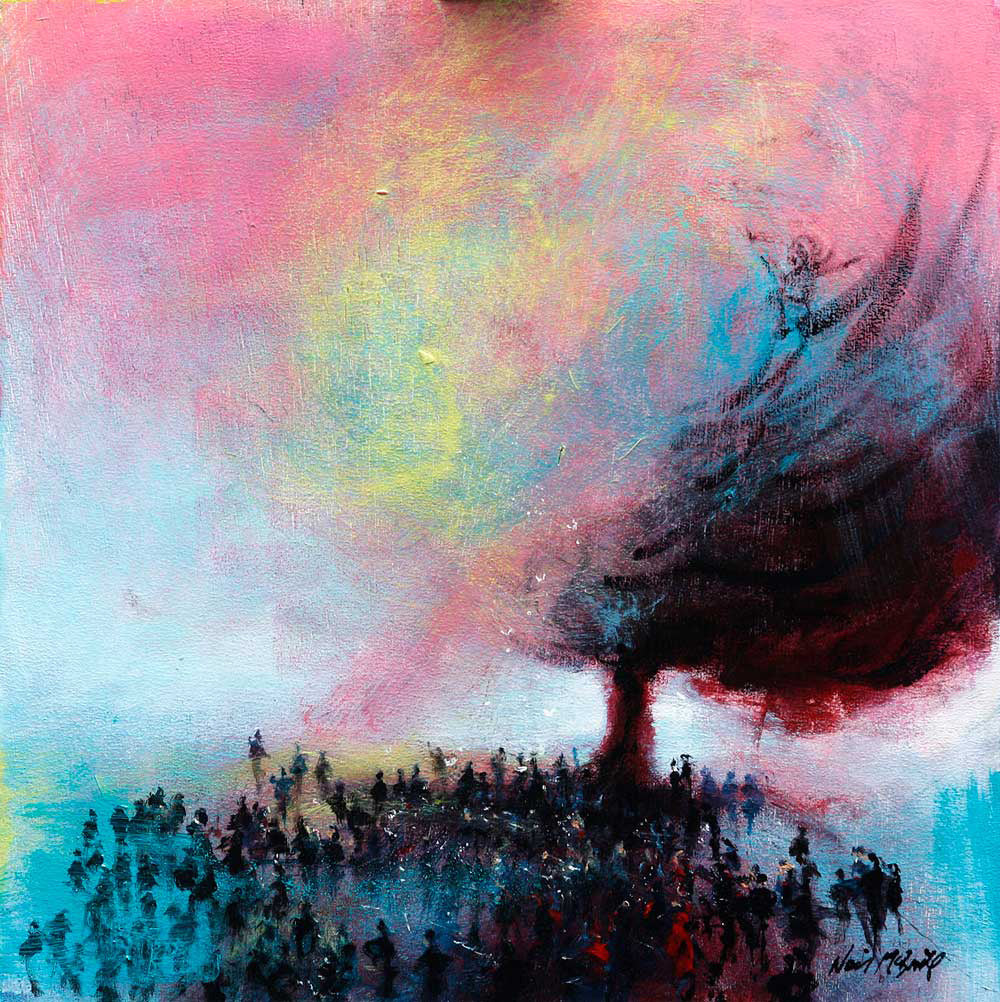 Under the Devil Tree - original painting on board by Neil McBride Art