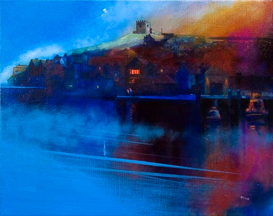 Whitby painting of Moon and Mist © Neil McBride 2019