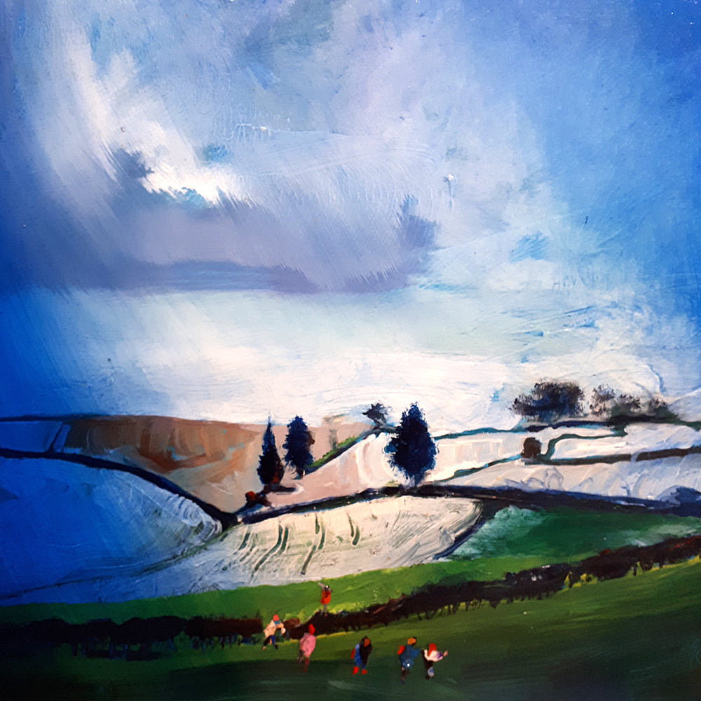 Towards Husthwaite, North Yorkshire, an originla landscape painting by Neil McBride