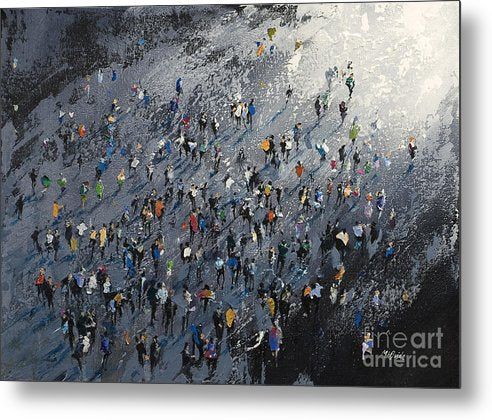 On The Way To School - Metal Print - Neil McBride Art