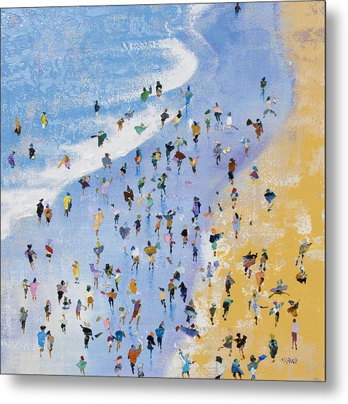Playing on the Shoreline. A beach scene by © Neil McBride 2019