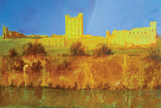 Paper prints of Richmond castle in gold. © Neil McBride 2019