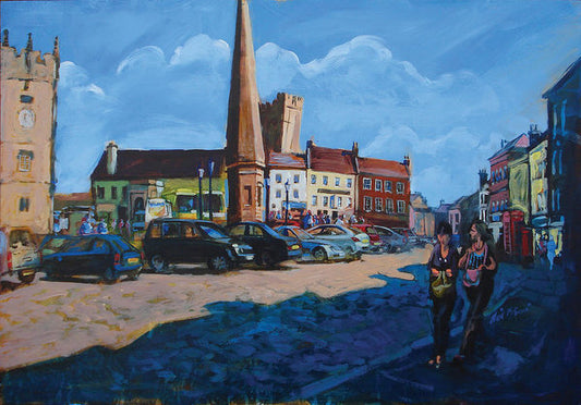 Yorkshire art prints like this of Richmond marketplace are highly sought after. © Neil McBride 2019