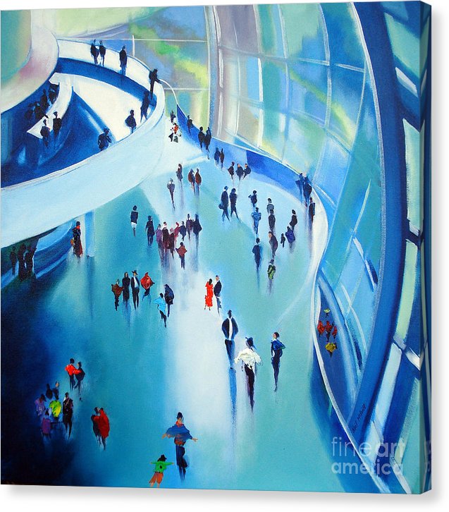Sage Gateshead interior is a square canvas print with blue notes of colour © Neil McBride 2019