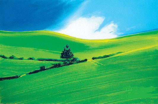 Paper Prints - Summer landscape in green and blue © Neil McBride 2019
