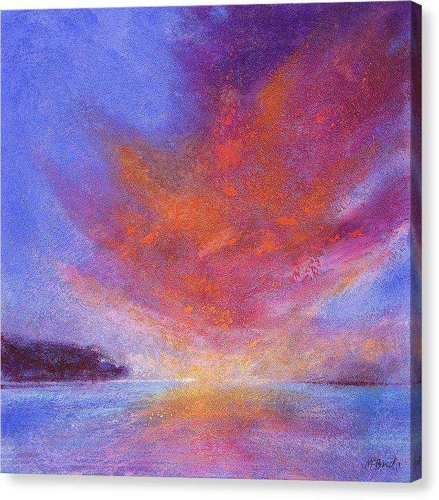 Sunset canvas print in a rainbow of colours; red, orange, yellow, blue, indigo and violet © Neil McBride 2019