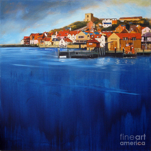 Whitby art prints like this one of Whitby harbour at high tide are very popular amongst art collectors © Neil McBride 2019