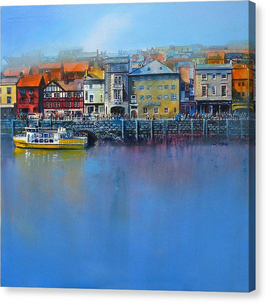 Whitby prints like this one of Saint Anne's Staith are for sale in three sizes of canvas by Neil McBride