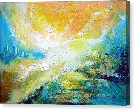 Expressive landscape painting reproduced on an art canvas print © Neil McBride 2019